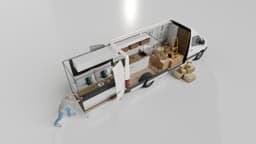 White Camping Van View 3